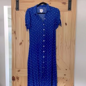 Nines by Hatch Maternity Blue floral Maxi dress - Size Small.